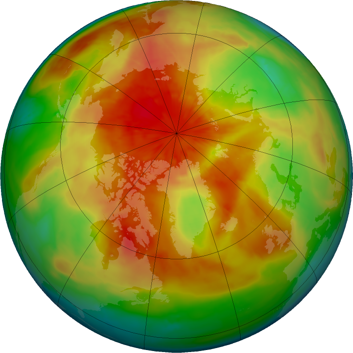 Arctic ozone map for 27 March 2016